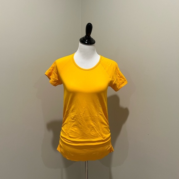 Athleta SPEEDLIGHT SEAMLESS TEE M sunset yellow - Picture 1 of 7